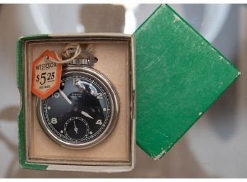 Vintage Westclox Pocket Ben No 634 Luminous Dial Pocket Watch