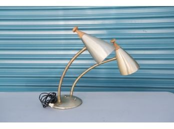 Mid Century 1960s  Double Atomic Goose Neck Lamp