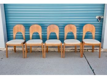 Nils Koefoed Danish Teak Dining Chairs Set Of Five