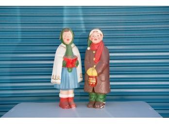 1930s Styrofoam Christmas Carolers Blow Molds