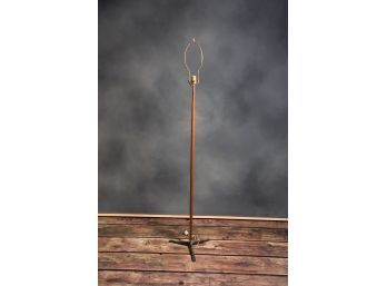 Danish Modern Teak And Iron Floor Lamp