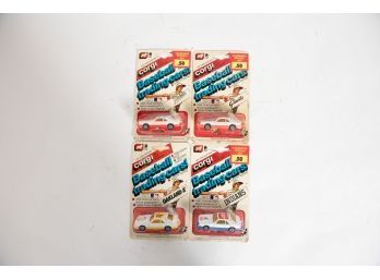 1982 Corgi Die Cast Baseball Trading Cars Indians, Oakland A's, Twins And Giants