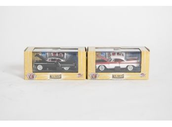 Auto-Thentics M2 Premium Edition Die Cast 1953 Oldsmobile And 1957 Dodge Lancer 1/64 Scale