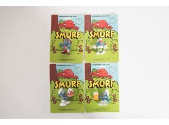 1982 Schleich 2' Smurf Figurines Including Beer Smurf