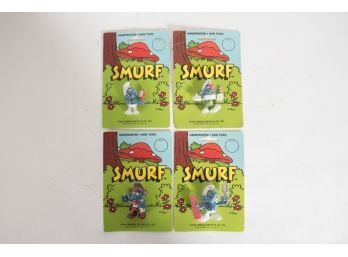 1982 Schleich 2' Smurf Figurines Including Barber Smurf