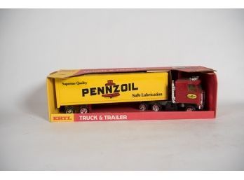 ERTL Pennzoil Chevy Titan Truck And Trailer Replica