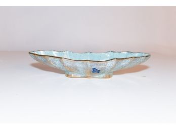 15' Vintage California Originals Turquoise Scalloped Edged Bowl