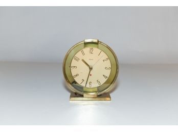 Vintage Brass Westclock Deco Oracle Desk Clock