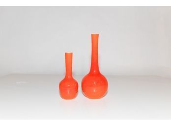 Royal Haeger Orange Bulb Vases 7.5'-10'