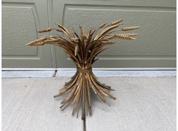 16 Vintage Metal Sheaf Of Wheat Table Base