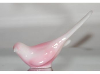 1980s Fenton Satin Rosalene Happiness Bird