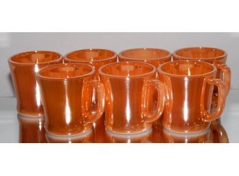 Fire King Anchor Hocking Copper Tint 3.5' Coffee Mugs (7)