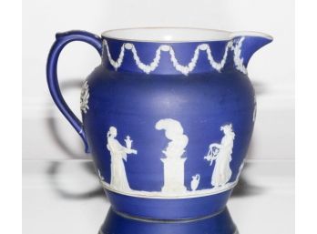 Early Wedgewood Jasperware Blue Milk Pitcher