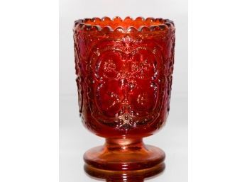 3' Fenton Strawberry Amberina Carnival Glass Toothpick Holder