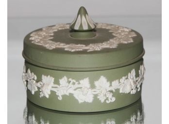 3' Celadon Green Wedgewood Trinket Box