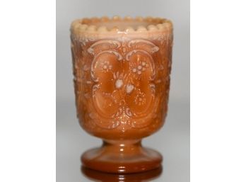 3' Fenton Chocolate Slag Toothpick Holder/cup