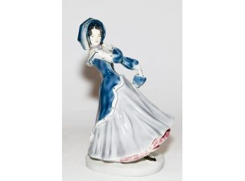 Goldscheider Everlast Lady  With A Parasol Ceramic Figurine