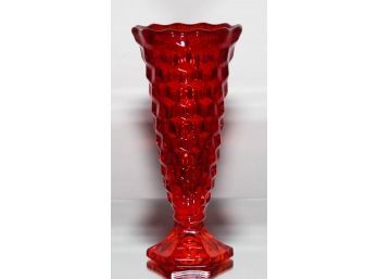 6' Fostoria American Red Flared Bud Vase