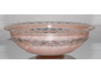 10.5' Vintage Art Deco Pink Ceiling Glass Shade