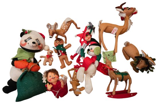 Huge Collection Of Vintage Annalee Christmas Ornaments