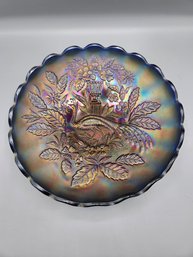 Vintage Northwood Carnival Peacock Urn Plate