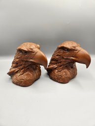 Pair Of 1990 Red Mill Eagle Statues