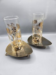 Mid Century Modern Atomic Era Douglas Quality Candle Holders