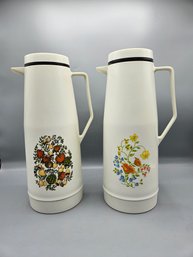 Pair Vintage Thermos King Seely Thermoses