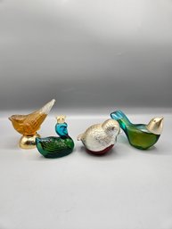 Four Vintage Avon Cologne Birds