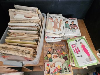 Huge Lot Of Vintage Sewing Patterns