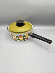 Vintage Austria Email Enameled Pot With Lid