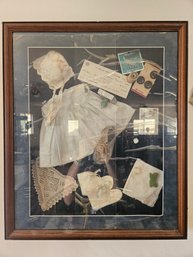 Vintage Baby Clothes In A Shadow Box