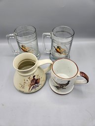 Vintage Bird Themed Mugs