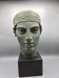 Charioteer Of Delphi Bust 1962 AMR Plaster Mold Modernist Sculpture Repro Signed