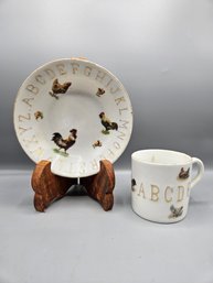 Vintage ABC K&L German Porcelain Cup And Saucer