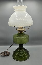 Vintage Glass Lime Green Lamp