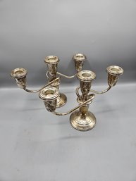 Vintage Sterling Silver Weighted Candlesticks