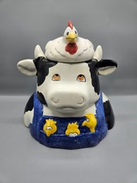 Clay Art Barnyard Cow Cookie Jar