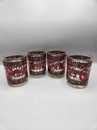 Mid Century Modern Houze Seasons Greetings Lowball Glasses