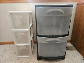 Pair Of Plastic Storage Drawers