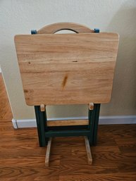 TV Trays With Green Legs And Stand