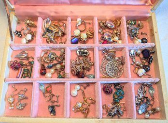 Vintage Large Lot Of Costume Clip-on And Screw-on Earrings.