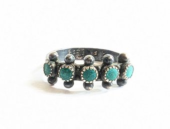 Vintage Native American Turquoise Sterling Silver Ring