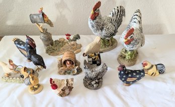 A Collection Of Chicken & Rooster Decorations.