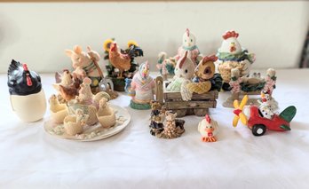 Chicken Tea Set With More Sweet Chickens Collectibles