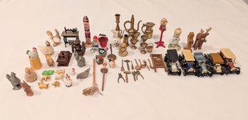 A Bundle Of Miniature Treasures For Doll Houses Or Shadow Box.