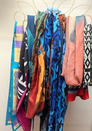 Various Types Of Women's Scarves.