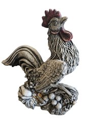 Large Rooster Cement Outdoor Statue By Henri Studios