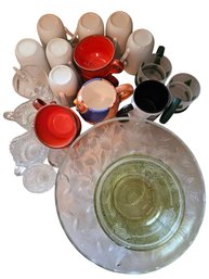 Miscellaneous Mugs With Glasbake Bowl