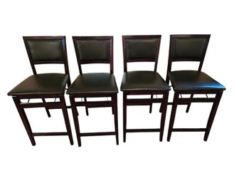 Four Folding Black Chairs